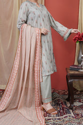 NUSL3222 Printed Lawn Suit - Unstitched 3Pc